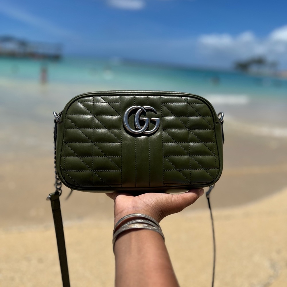 Gucci Marmount Shoulder Bag Mixed Matelasse Leather Small